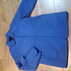 Regent Park Royal Blue Quited Jacket Snap Closure womens medium